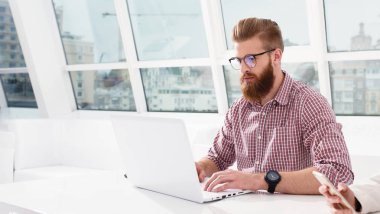  işadamı, ofis çalışma 