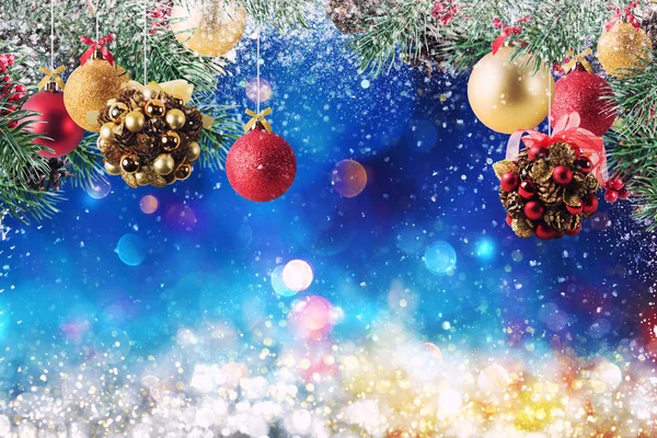 Jul dekoration med snö — Stockfoto