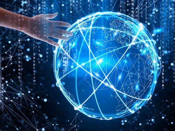 グローバル インターネット接続ネットワークの概念 — ストック写真