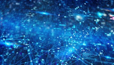 Internet ağ fütüristik arka plan. Internet Paylaşımı kavramı