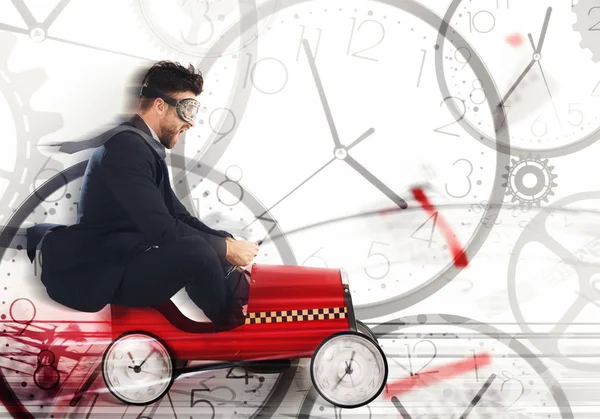 Race against time to meet the deadlines — Stock Photo, Image