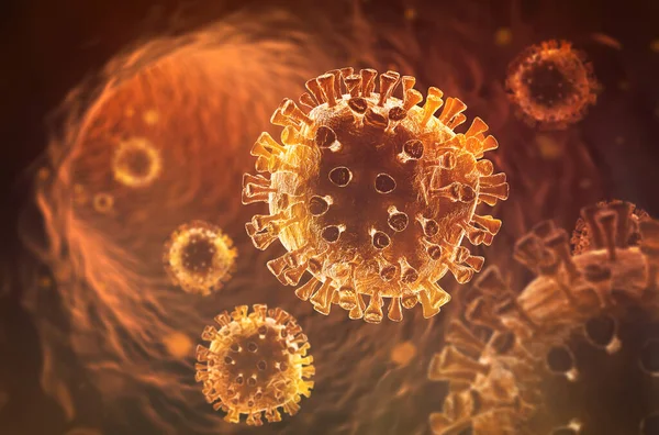 Virüsün büyümesi, cov 2 'yi covid 19 hastalığından suçlu gösteriyor. — Stok fotoğraf