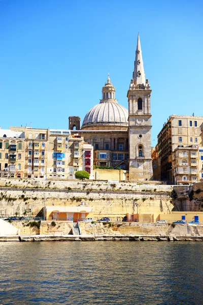 Het uitzicht op Valletta, Sliema, Malta — Stockfoto