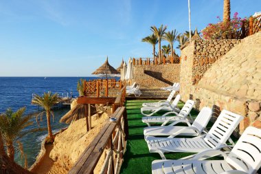 Lüks otelin kumsalı, Sharm el Sheikh, Mısır
