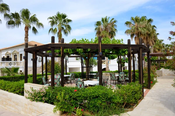 Lounge terrace adlı lüks hote, Crete, Yunanistan — Stok fotoğraf