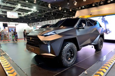 Dubai, Birleşik Arap Emirlikleri - 18 Kasım: Karlmann Kral Dubai Motor Show 2017 üzerinde 18 Kasım 2017 arabadır 