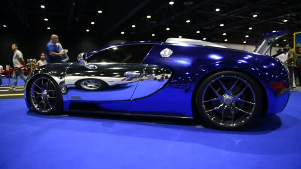 Dubai Emirati Arabi Uniti Novembre Vettura Sportiva Bugatti Veyron Boulevard — Video Stock