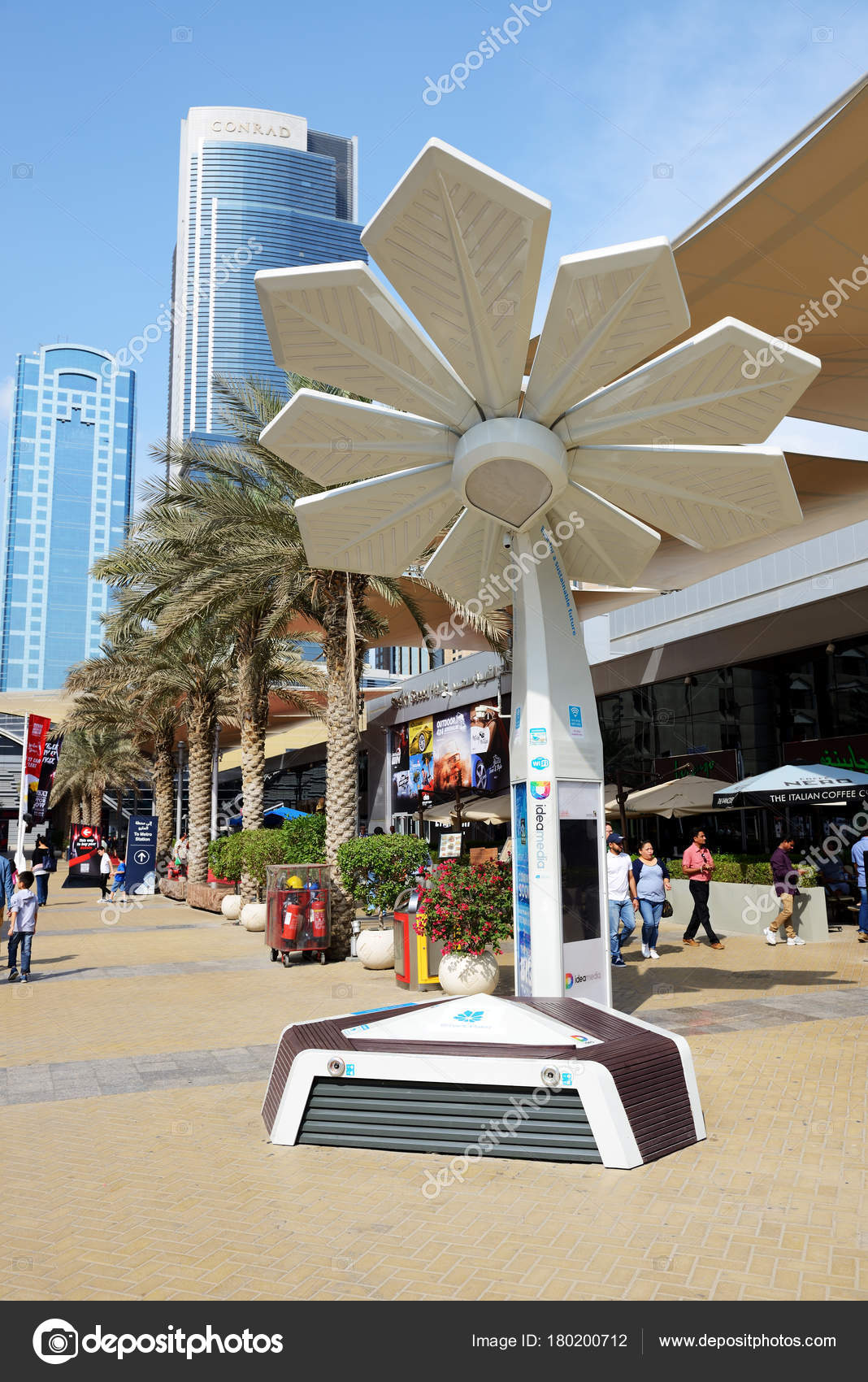 DUBAI, UAE NOVEMBER 17 The Smart Palm is on Dubai Motor Show 2017 on