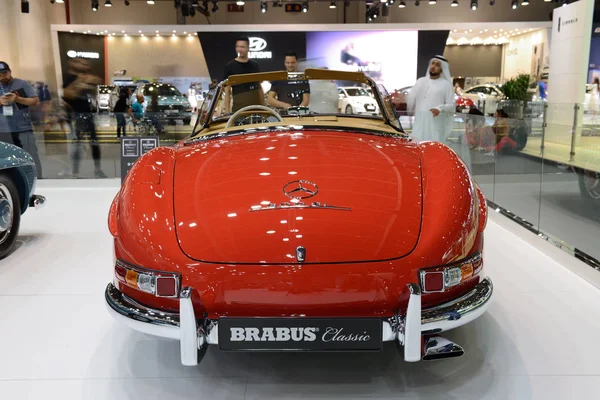 DUBAI, UAE - NOVEMBER 18: The restorated by Brabus Mercedes-Benz 300SL Roadster car is on Dubai Motor Show 2017 on November 18, 2017 — Stock Photo, Image