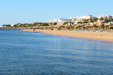 Lüks otelin kumsalı, Sharm el Sheikh, Mısır