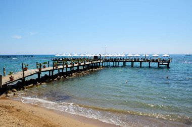 Pier yakınındaki beach, Antalya, Türkiye