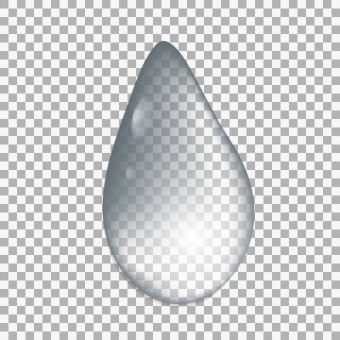 Saydam bir arka plan üzerinde Su damlacıkları. Vektör.