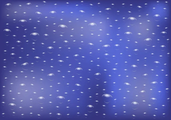 Εικονογράφηση διάνυσμα με σταγόνες βροχής σε ένα θολή φόντο. — Διανυσματικό Αρχείο