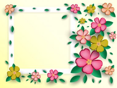 Kartpostal origami tarzında herhangi bir tatil için. Vektör çizim.