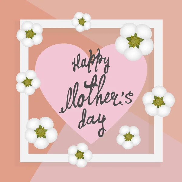 Happy Mothers Day. Vektorillustration. — Stockvektor