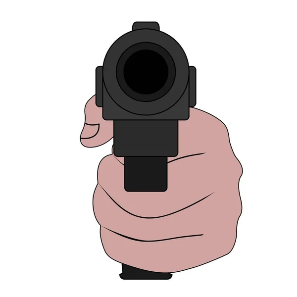 Símbolo de la prohibición de armas, terrorismo y violencia. Detén el arma. Ilustración vectorial . — Vector de stock
