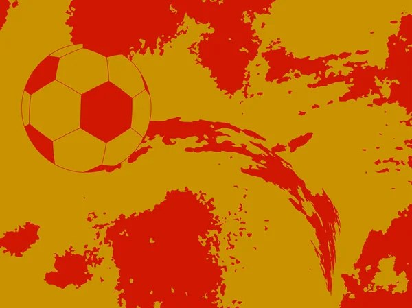 Volar pelota de fútbol sobre fondo aislado . — Vector de stock