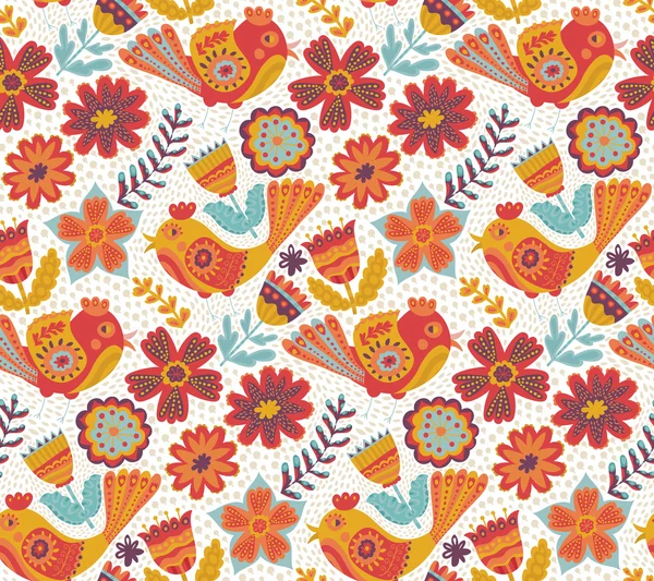 Vektör çiçek deseni, sorunsuz botanik doku