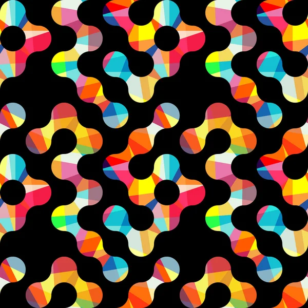 Vector geometrische patroon van cirkels. Gekleurde naadloze achtergrond — Stockvector