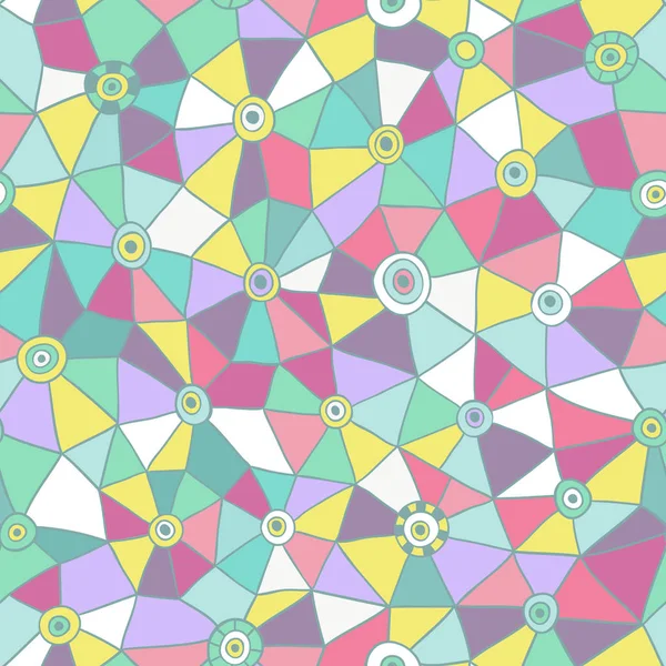Patrón de triángulos abstractos vectoriales, telón de fondo dibujado a mano de rejilla de panal — Archivo Imágenes Vectoriales