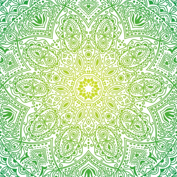 Colorful ornate mandala in oriental style, backdrop can be used for World Environment Day. — Stock Vector