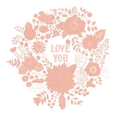 Vektör daire çerçeve, çelenk tasarım doodle çiçek yaptı..