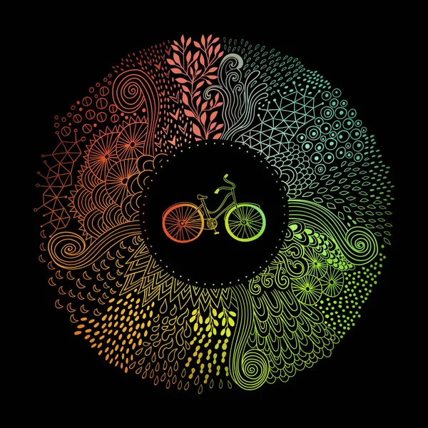 Каракулі круглої форми з абстрактного вільного орнаменту — стоковий вектор