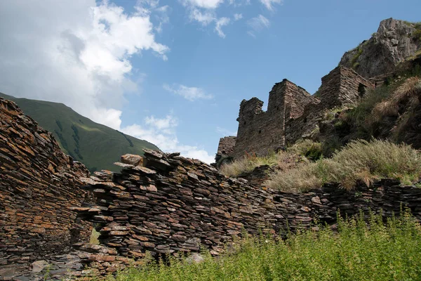 Mutso ruínas da aldeia — Fotografia de Stock