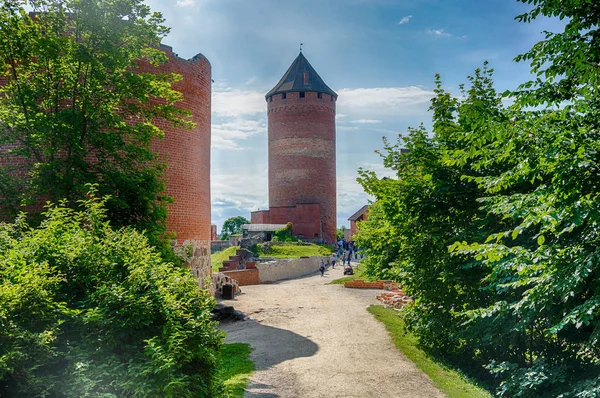 Atração do castelo em latvia viagem — Fotografia de Stock