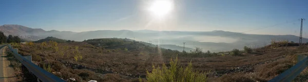 Golan Heights Morning panoramic landscape — Stock Photo, Image