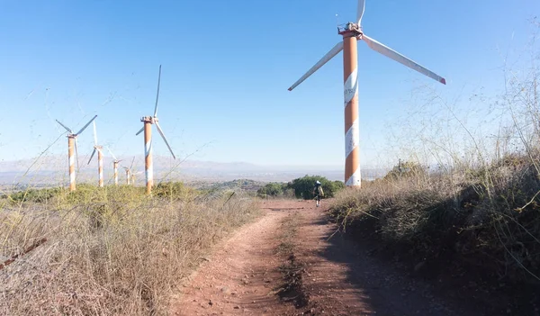 Wind turbines on Golan Heights of Israel — Stock Photo, Image