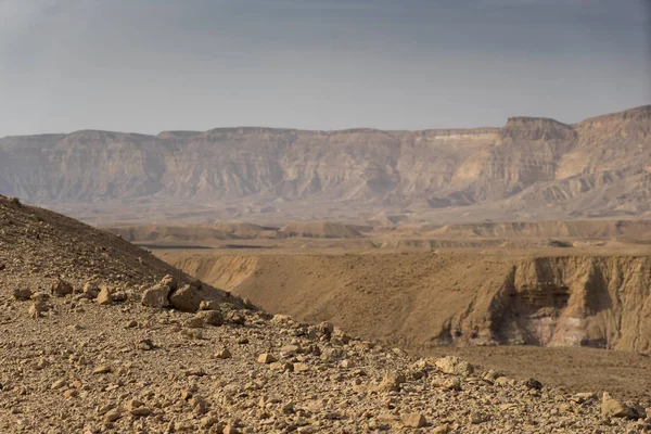 Viaggiare in Israele negev deserto paesaggio — Foto Stock