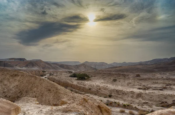 Cestování v Izraeli negev pouštní krajina — Stock fotografie