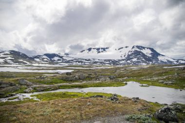 Norveç dağlarda yaz seyahat