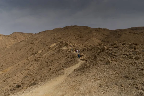 Caminhadas no deserto de pedra israelita — Fotografia de Stock