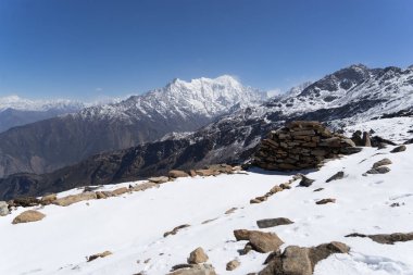 Nepal Himalaya kar dağ tepe 