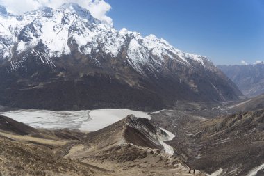 Nepal 'deki dağ manzarası