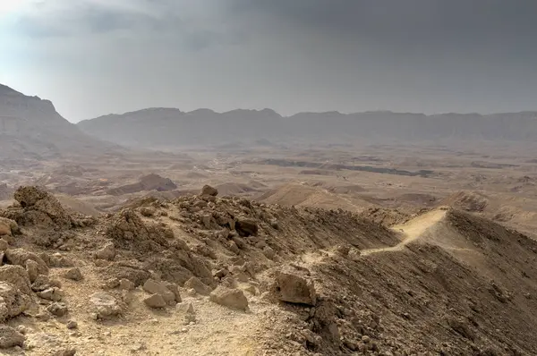 Utazás, Izrael negev sivatagi táj — Stock Fotó