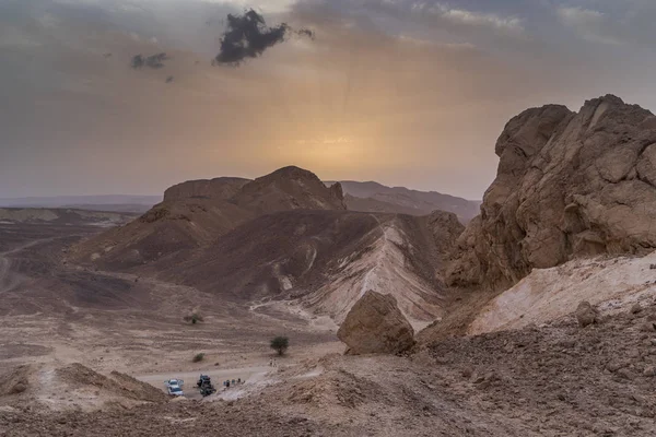 Закат Горной Пустыне Туризм — стоковое фото