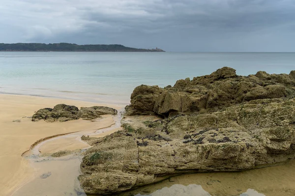 French britanny coast during tide and flow — Stock Photo, Image
