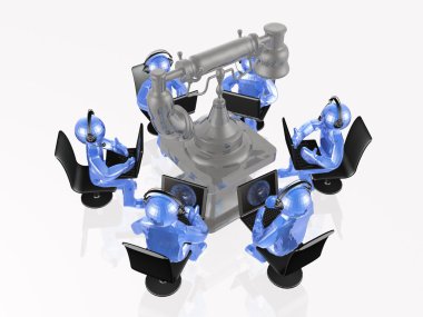 dizüstü bilgisayarlar ve telefon ile gri mans