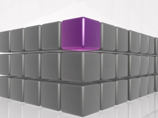 Cubos violeta y gris como fondo abstracto —  Fotos de Stock
