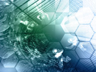 Basamak, binalar ve siyah - soyut bilgisayar arka plan üzerinde mans