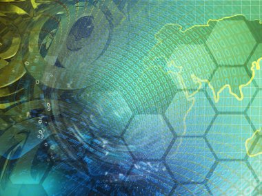 Basamak, posta işaretleri ve harita bilgisayar arka plan