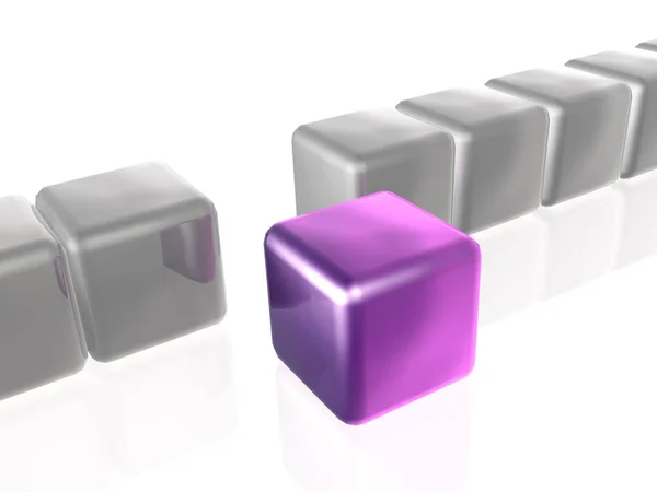 Violet and grey cubes as abstract background — Stock Photo, Image