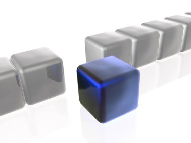 arka plan olarak mavi ve gri küpleri