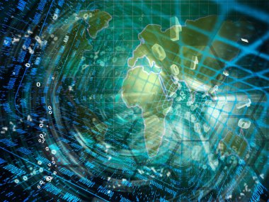 Bilgisayar arka plan harita, tünel ve basamaklı