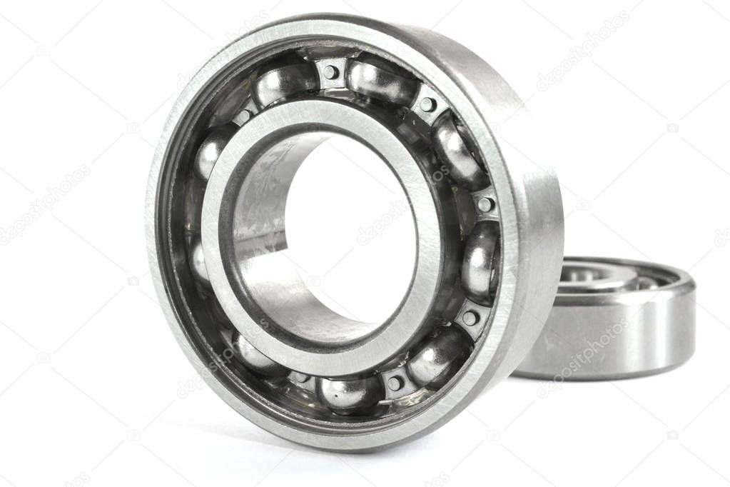 Two bearings on the white background