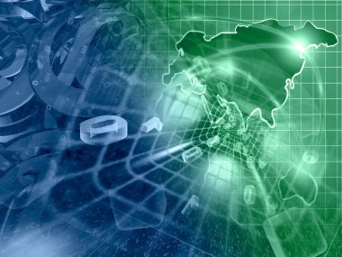 basamak ve harita - soyut bilgisayar arka plan