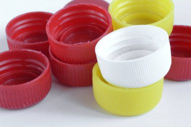 Arka plan - renk üzerine beyaz mantarlar.